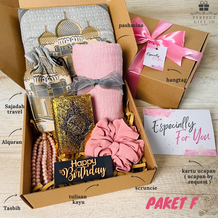 

HAMPERS PASHMINA Kado Ulang Tahun Hadiah Ultah Kado Anniversary - Paket F, Happy Birthday