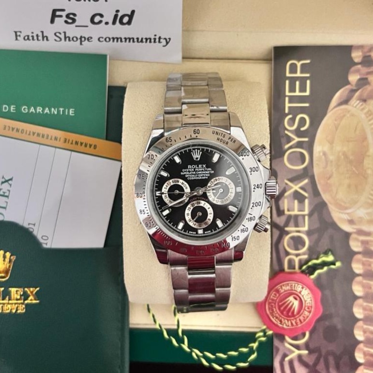 【COD】 Jam Tangan Rolex Daytona Automatic Otomatis Tanngal Hari Aktif