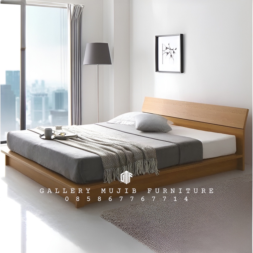 Ranjang tempat tidur dipan kayu jati terbaik dipan untuk anak & dewasa - 90x200