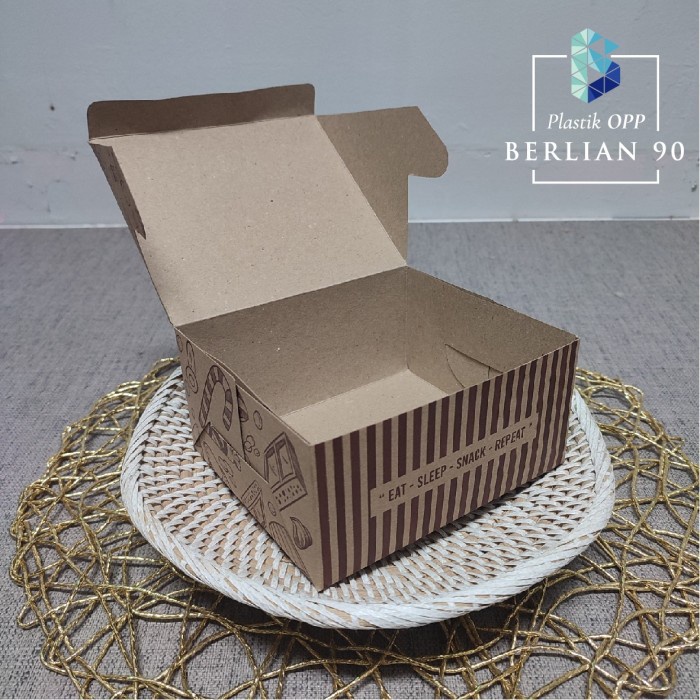 

Dus Kue 12 x 14 x 7 cm Snack Box Dus Snack Kraft 1Pack