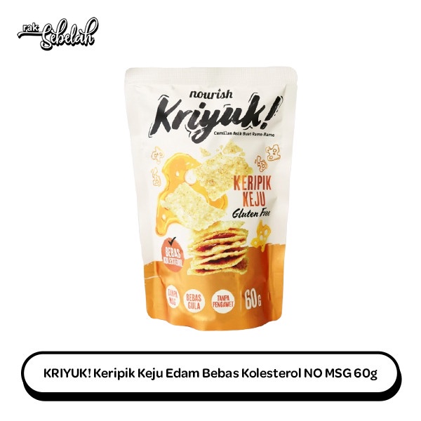 

KRIYUK! Keripik Keju Edam 60g - Gluten Free Bebas Kolesterol NO MSG