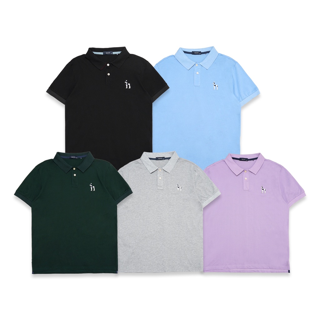 Hazzys Leather Patch Polo Shirt