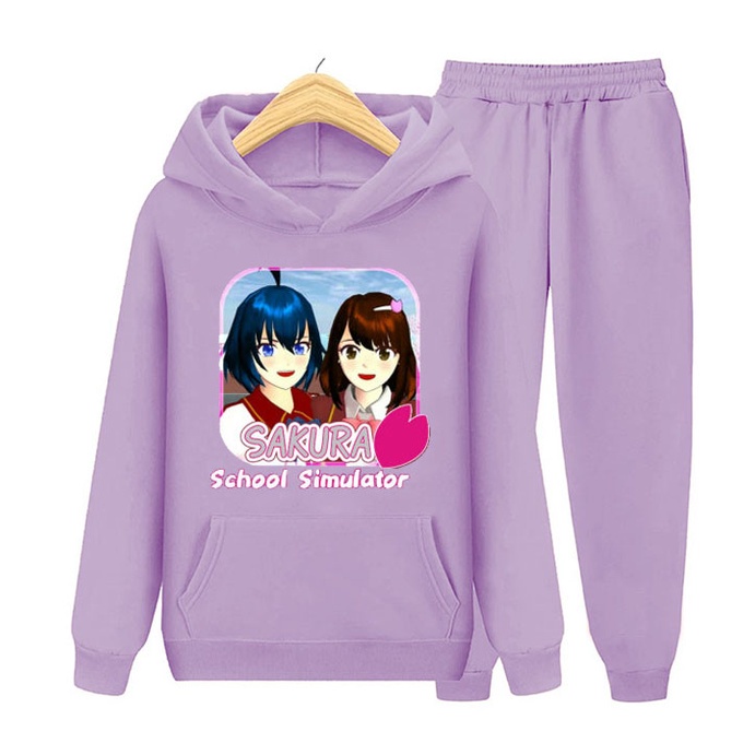 YMF - Setelan Sweater Hoodie Sakura School Simulator | Anak-Remaja ( SET Hoodie - Sakura School Simu