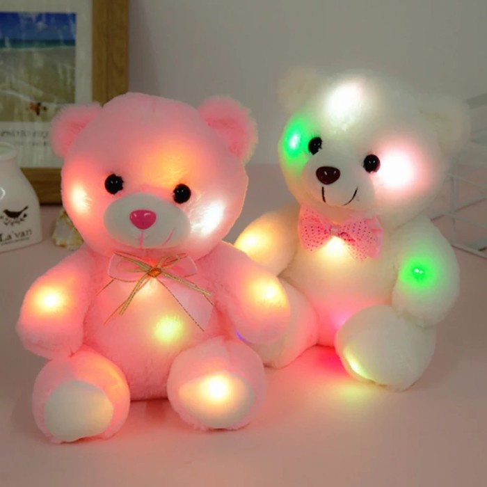 Jh86 Boneka Beruang Lampu Led / Kado Mainan Anak Perempuan Boneka Beruang