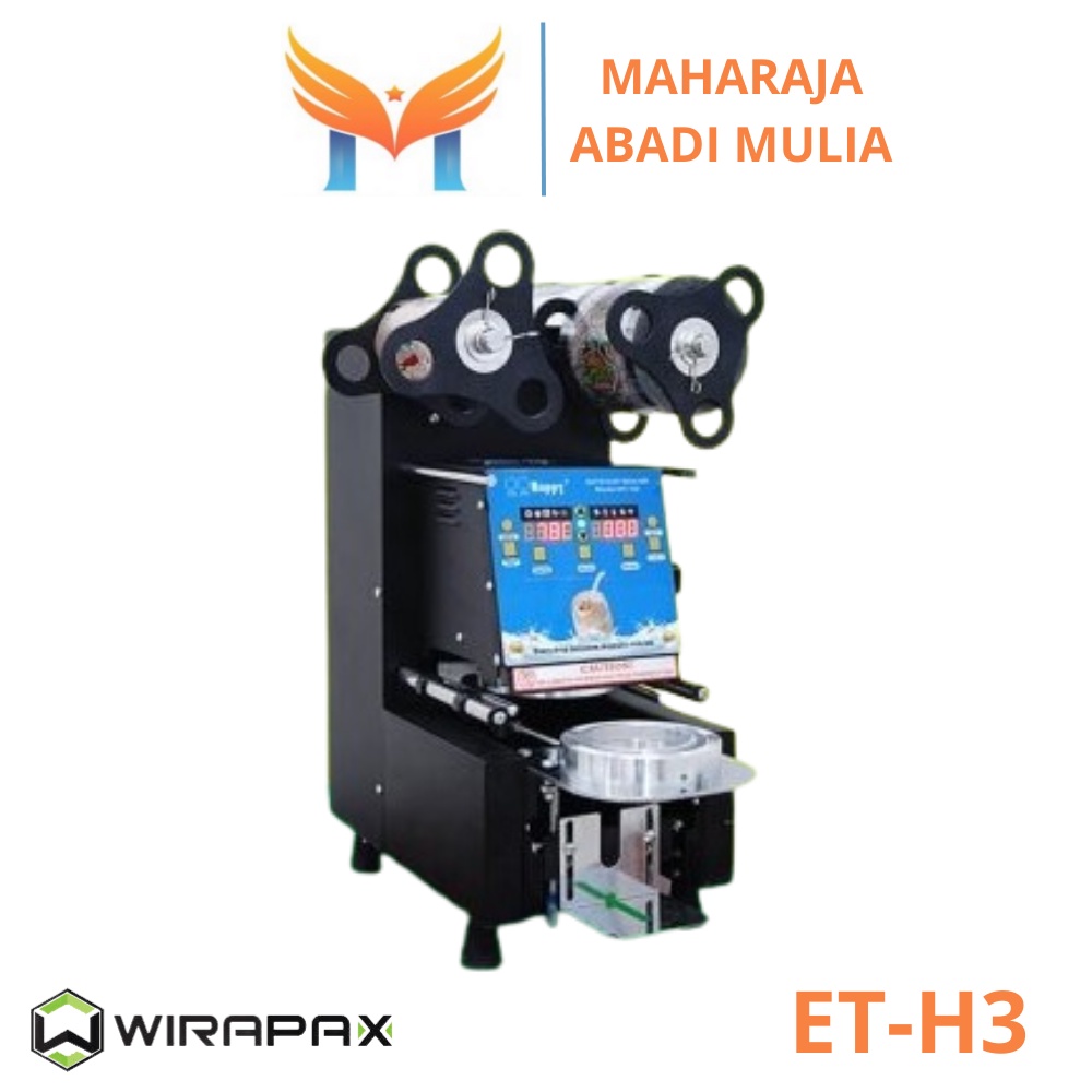 Mesin Cup Sealer Otomatis Wirapax ET-H3 Cup Sealer 300-500cup/hour Garansi Resmi