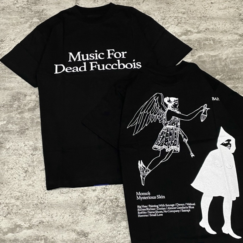 【COD】BAP / Bapak Sugi - Music For Dead Fuccbois Tshirt - Black Tidur pendek Fashion Hardworking T sh