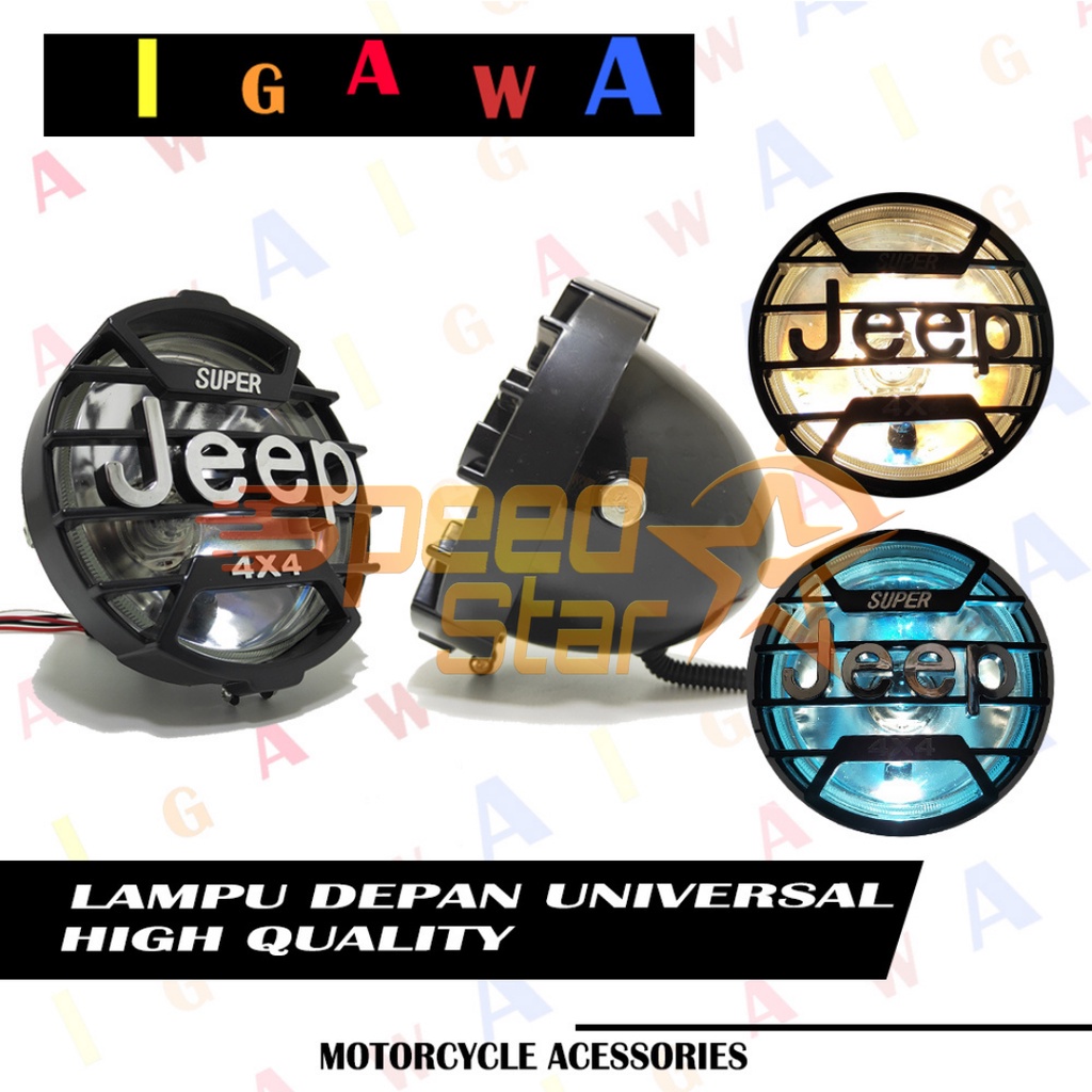 Lampu Depan Motor Model Jeep RX King Tiger Vixion Original COD