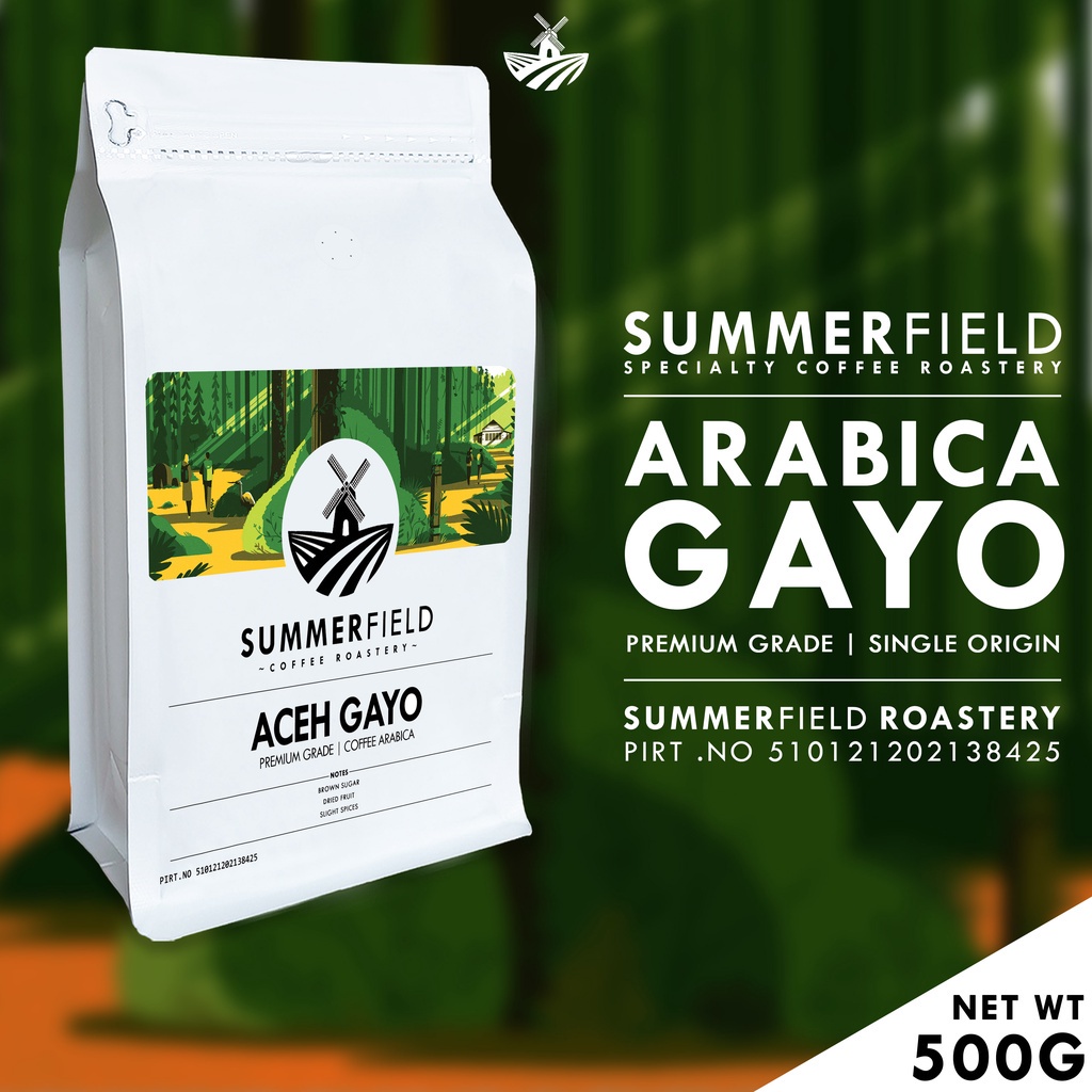 

COD Kopi Arabika Aceh Gayo 500g (Biji/Bubuk) Summerfield Premium Coffee