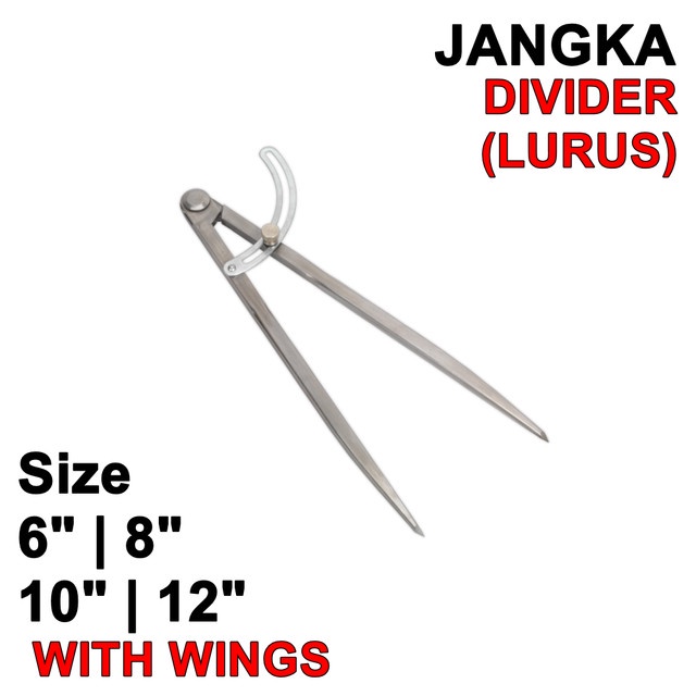 

Jangka Besi 12 In SOLAR Caliper Divider Lurus Square leg 12 With Wings