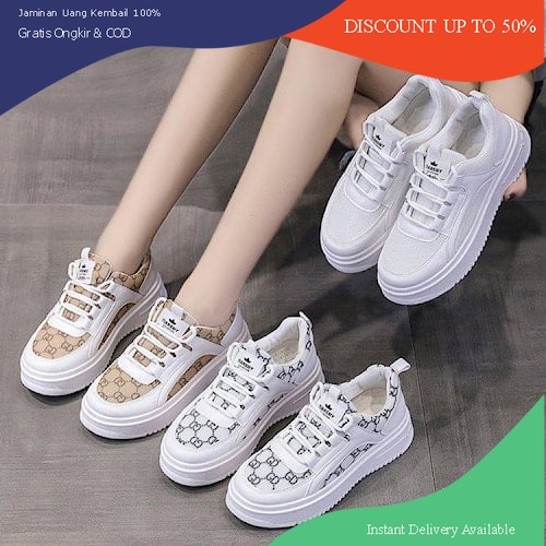 PVN Sepatu Cewek Wanita Kasual Olahraga Running Tinggi Import Premium Quality shoes Sport Trendy K-F