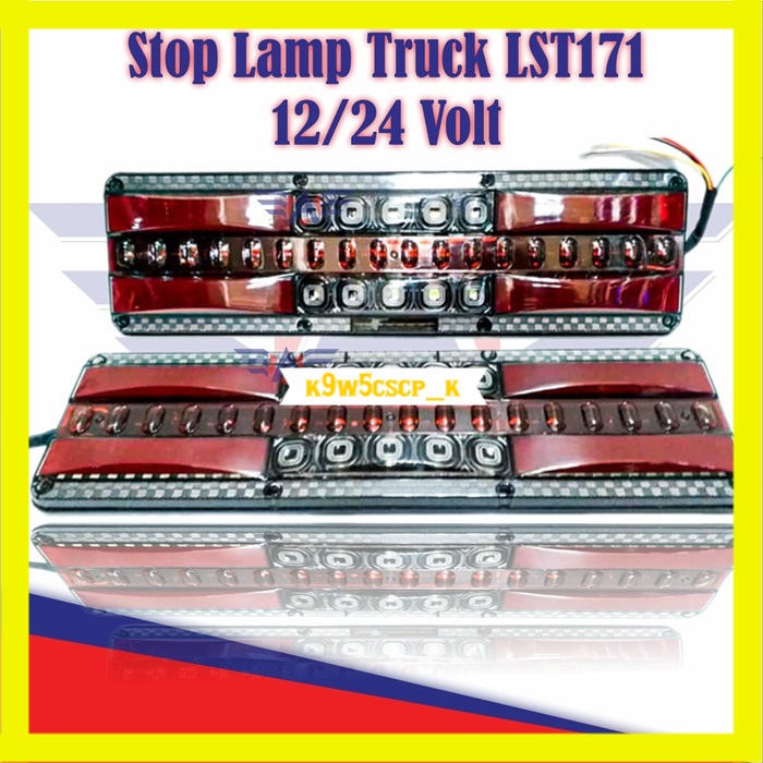 Lampu Variasi Stop Lamp Lampu Rem Truk LST171 12/24 Volt