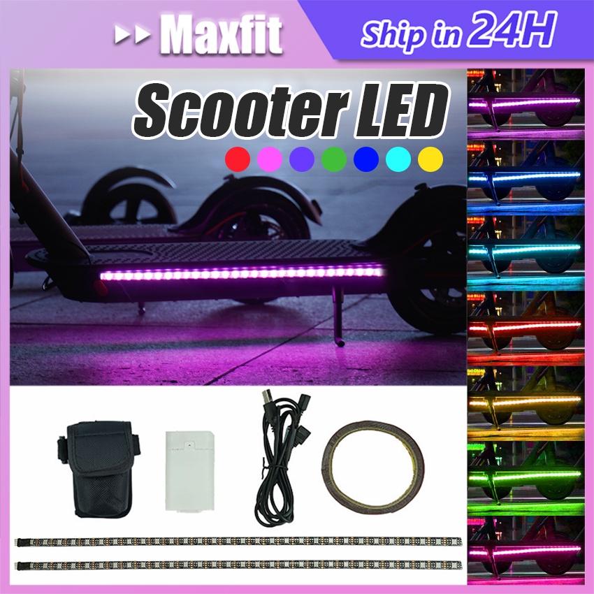 50Cm Strip Lampu Led Selang Flexible Hias Dekorasi Led Strip Lamp Running RGB For Scooter / Kickboar