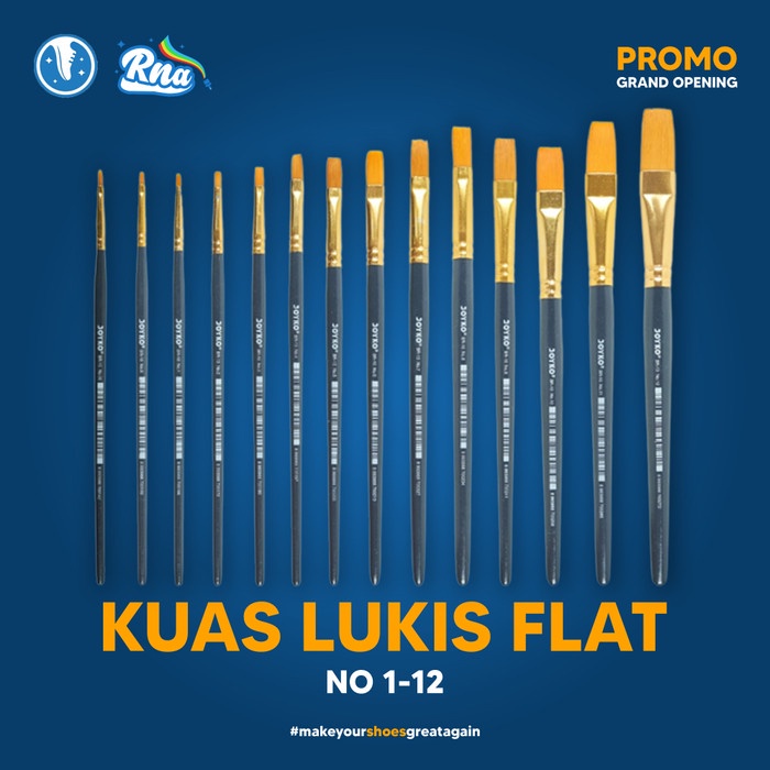 

Kuas lukis flat joyko original paint brush BR-6 uk 00 - 12