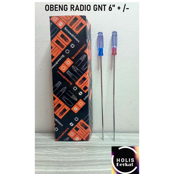 Obeng Radio 3 x 150 mm Plus Min Minus Tv Tape Panjang Kecil 6 Inch - Plus