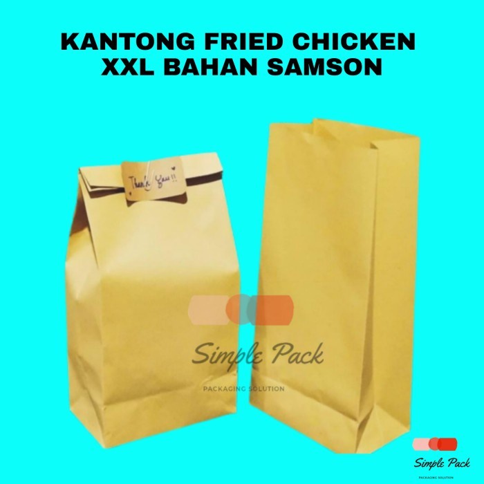 

Simple Pack Kantong Paper Bag CUSTOM | Kantong Ayam Goreng | Bahan Samson Kraft