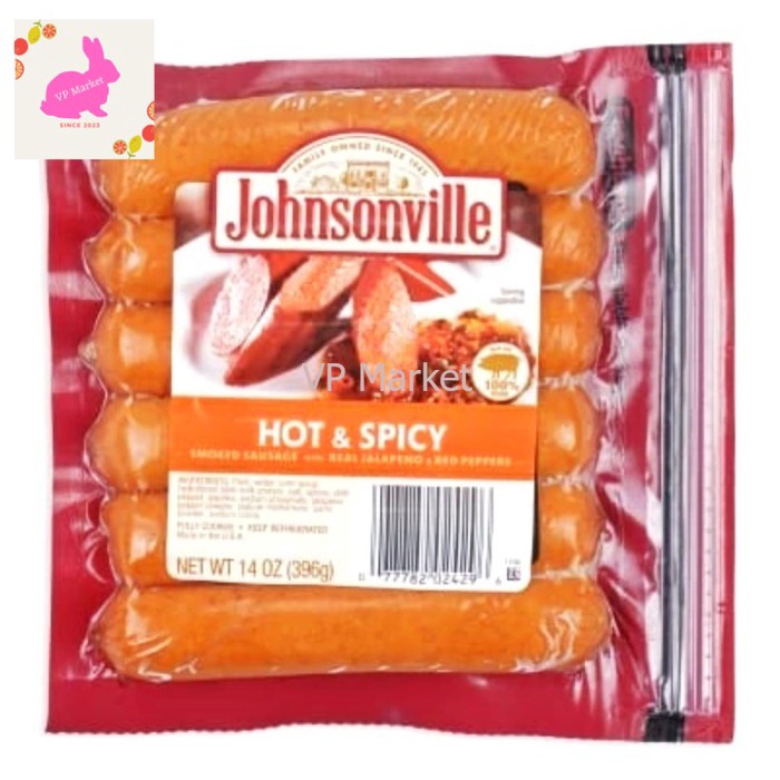 

Johnsonville Hot & Spicy Sausages 386g | Sosis Daging Babi