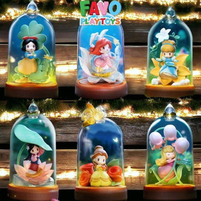 52TOYS Disney Princess Flowers And Shadows D-baby Jar Series - FULL SET 6 PCS