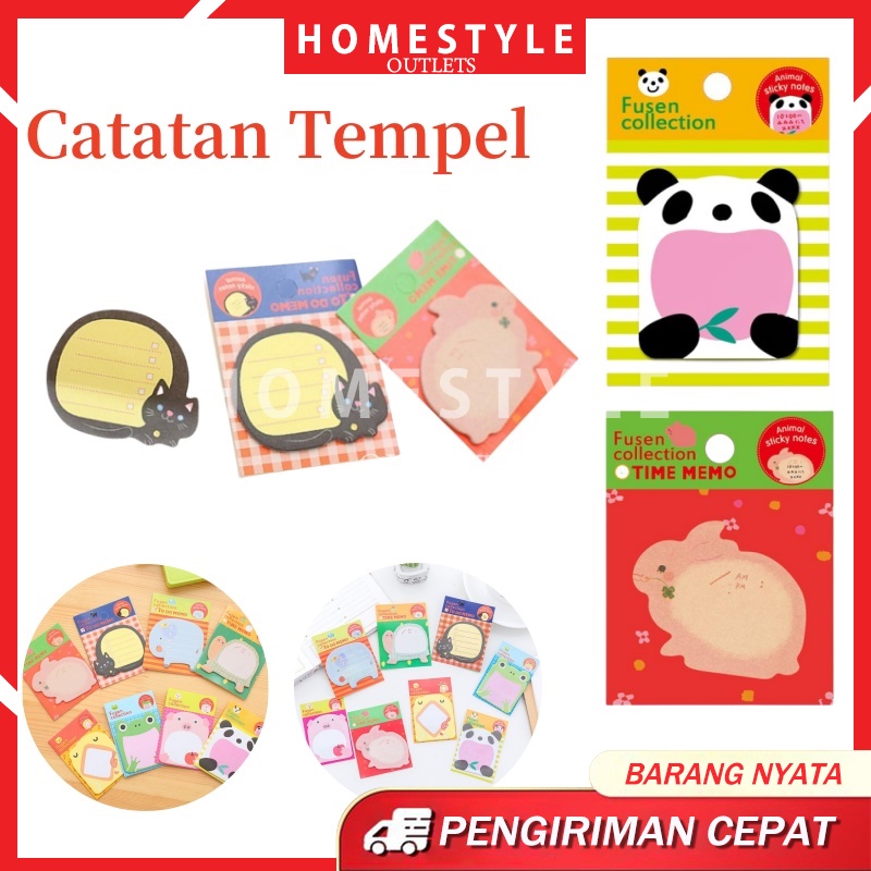 

Sticky Notes Animal / Tempelan Kertas Catatan Memo Note Karakter Animal Lucu Unik