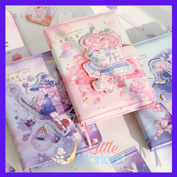 

3D Pop Up Magnetic Diary Notebook + Stiker Magic Dream / Buku Tulis - blue