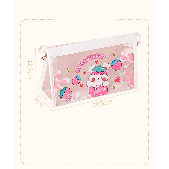 

Kotak Tempat Pensil Karakter Transparan Tas Kosmetik Makeup PC0012 - MOTIF G