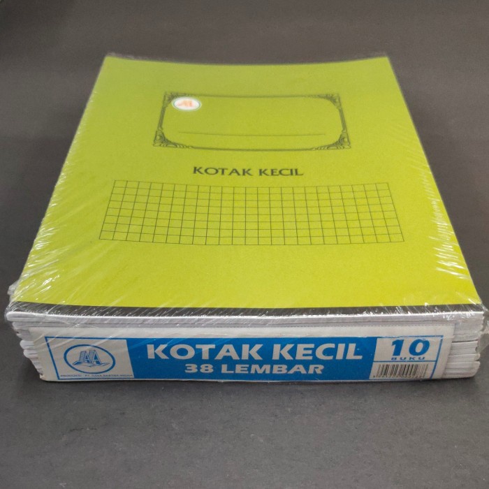 

BUKU TULIS KOTAK KECIL/MERK AA/1BUKU 38LEMBAR/1PAK ISI 10BUKU