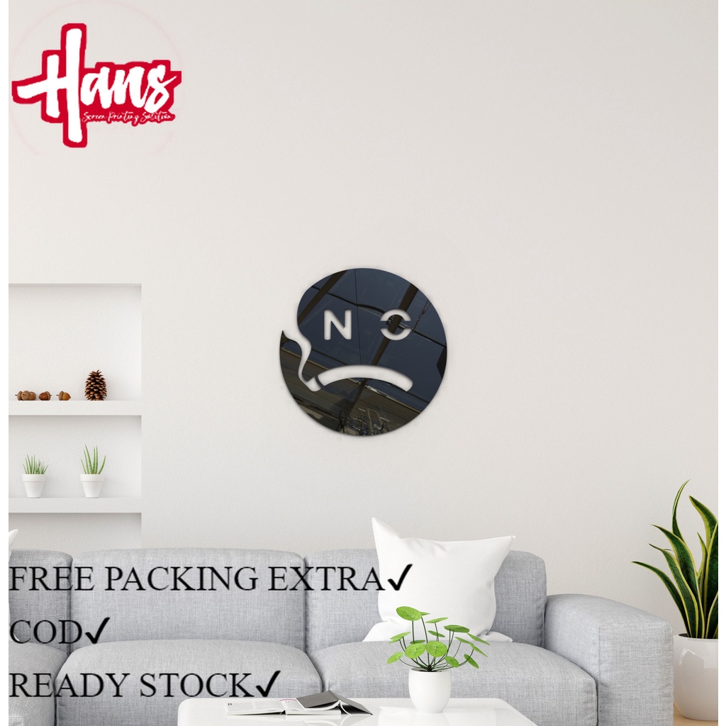 

Akrilik No Smoking Sign / Akrilik Sign Board No Smoke / Dilarang Merokok Akrilik 2mm Model Hollow / Bolong Hansprint19