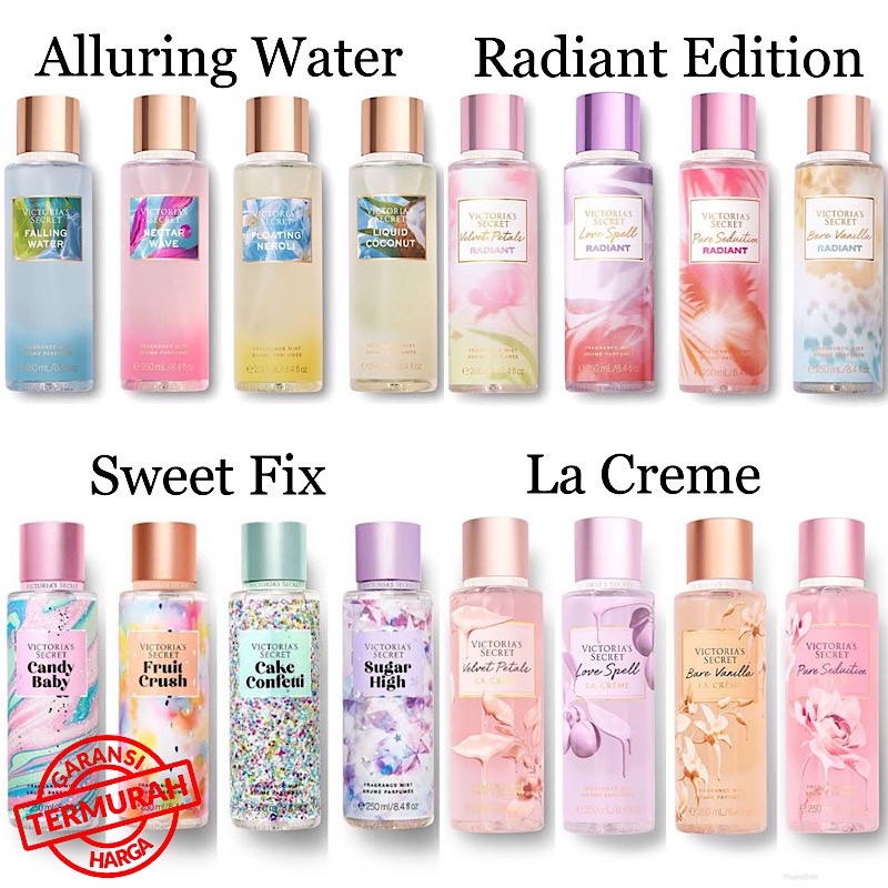 VS Sweet Fix Edition Alluring Waters Edition Radiant Edition La Creme Sugar High Fruit Crush Cake Co