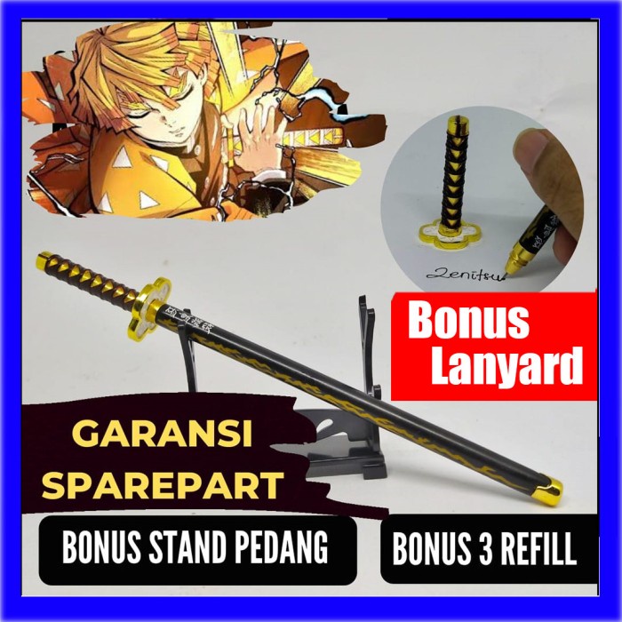 

Ready Pulpen Pedang Sword Pen Zenitsu Anime Demon Slayer Kimetsu no Yaiba