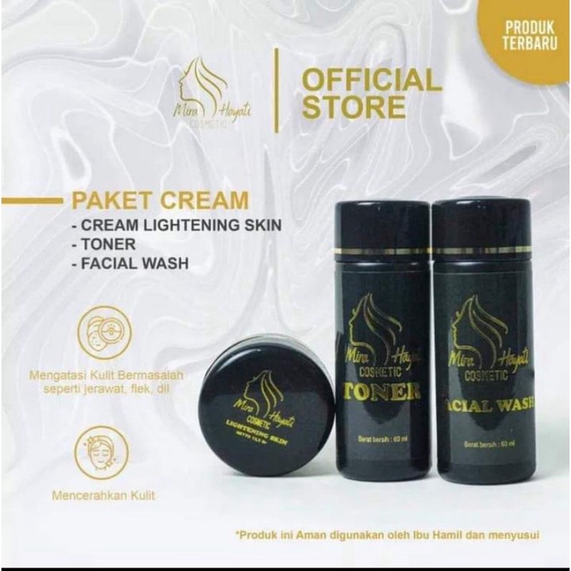 TERLARIS - Mira Hayati Skincare MH Cosmetic  Paket Basic Toner Facial Wash Cream Original Bpom