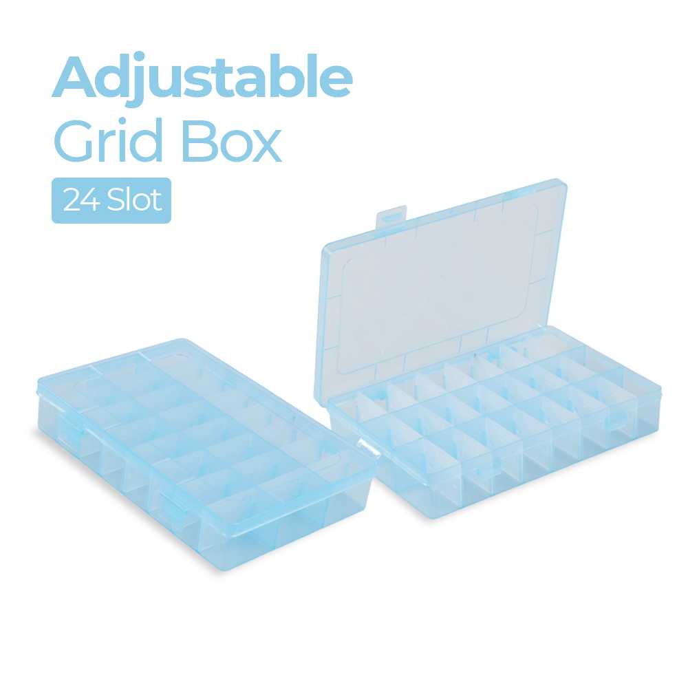 

KGRD Kotak Penyimpanan Multifungsi Adjustable Grid Box 24 Slot J2KV4O