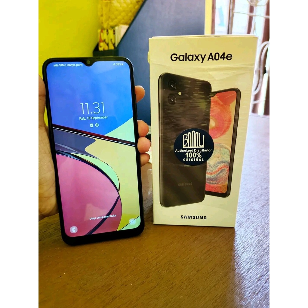 Samsung a04e ram 3/32 nominus masih mulus fullshet second rasa baru garansi resmi Indonesia