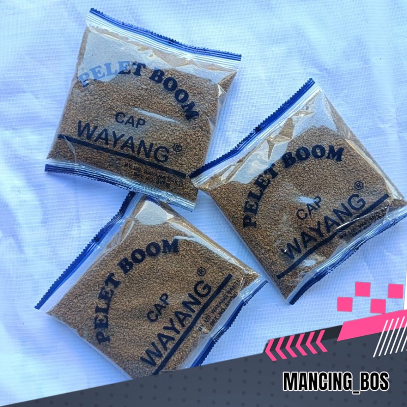 Pelet Boom Cap wayang - Bom kecil - Umpan pelet cap wayang - umpan pancing