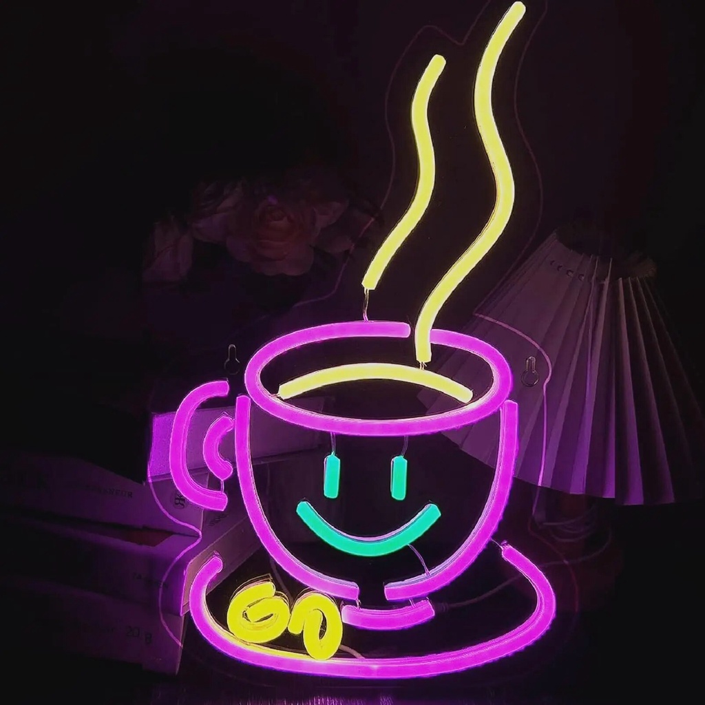 Coffee Neon Sign, Coffee Shop Cafe Bar Beer Pub Store Wall Light Sign, Coffee Bar Neon Sign for Coff