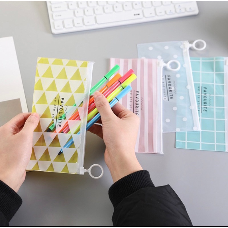 

POUCH Zip Lock / Tempat Pensil / Tempat Make up / Tempat Kosmetik / Tempat Aksesoris