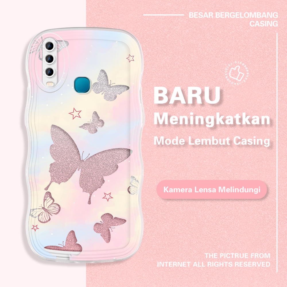 Casing Hp Untuk Vivo Y12 Y15 Y17 1902 Glitter Bergelombang Softcase Phone Cassing Sofcase Tahan Gunc