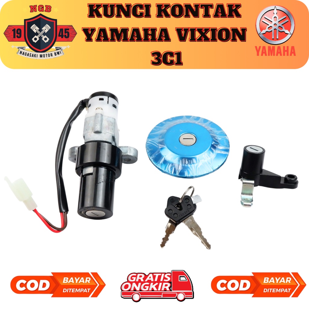 Kunci Kontak Set Tutup Bensin Yamaha Vixion / Kunci Kontak Motor Yamaha Vixion OLD - 3CI-XH252-02