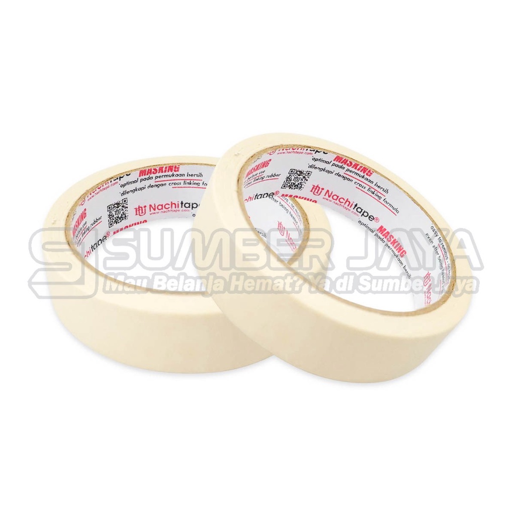

Lakban Isolasi Kertas Selotip Masking Tape Nachi 1 inch 24mm 20 yard