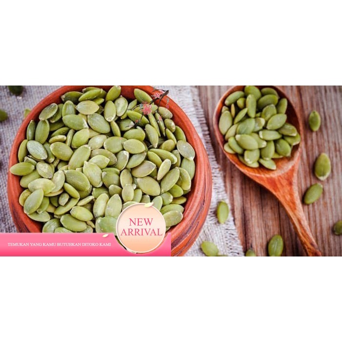 Pumpkin Seeds Biji Labu Kuning Waluh Kuaci Kupas Siap Makan