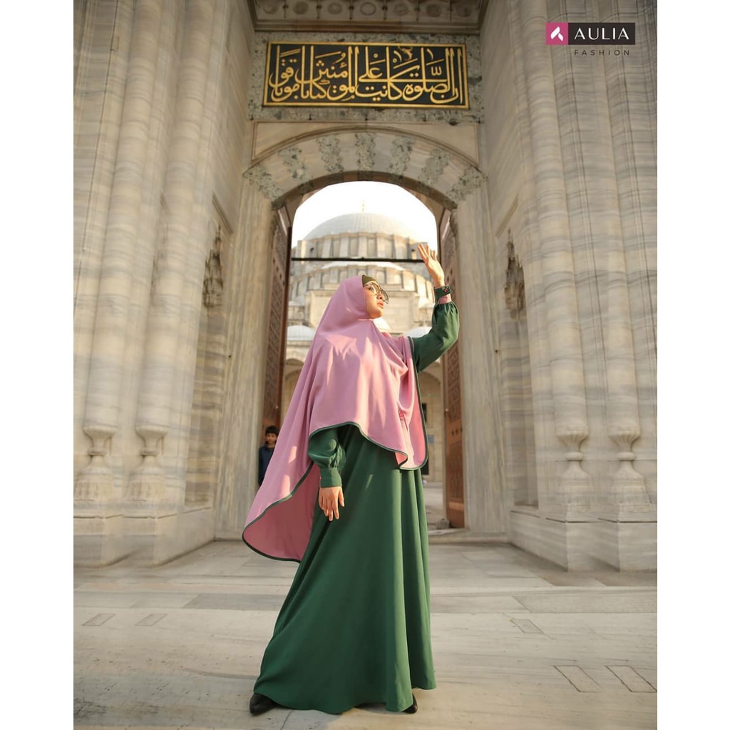 [BISA COD] AULIA FASHION GAMIS SET ALEENA EMERALD BAHAN WOLLYCREPE PREMIUM