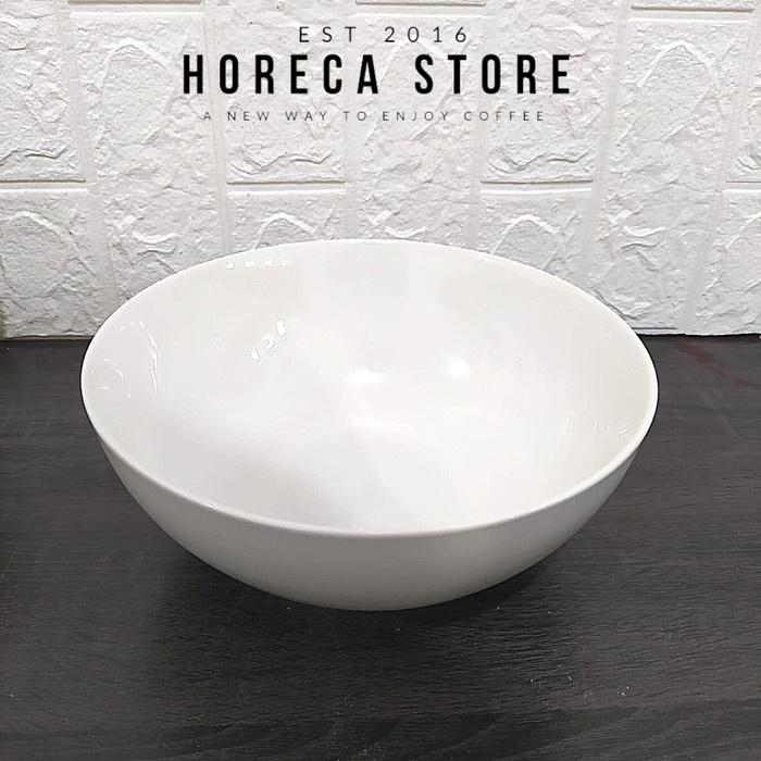 Mangkok Putih Keramik Jumbo 23cm 9 inch Polos