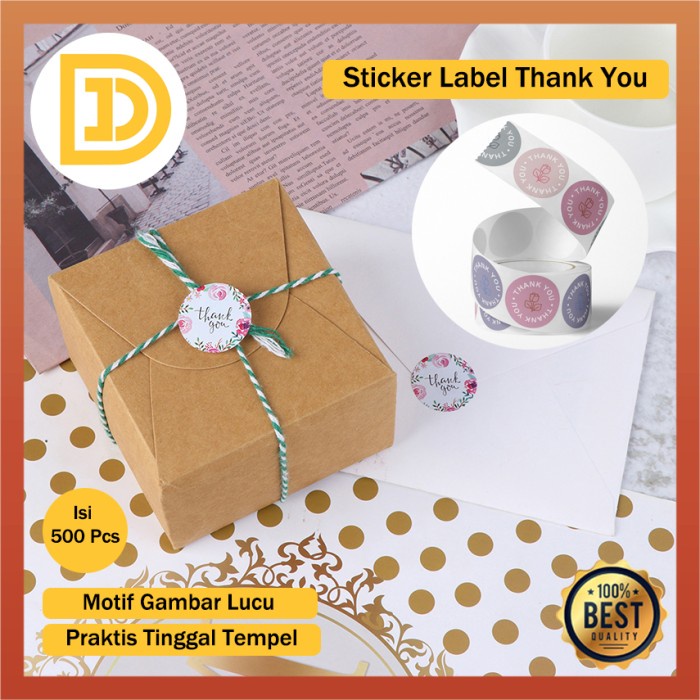 

Sticker Label Makanan Thank You Tempelan Segel Makanan Amplop Roll