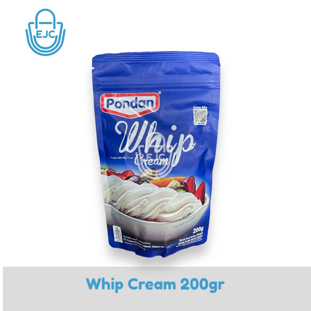 

PONDAN WHIP CREAM POUCH 200GR / BUBUK INSTAN KRIM KUE KEMASAN 200GR / WHIP CREAM BUBUK