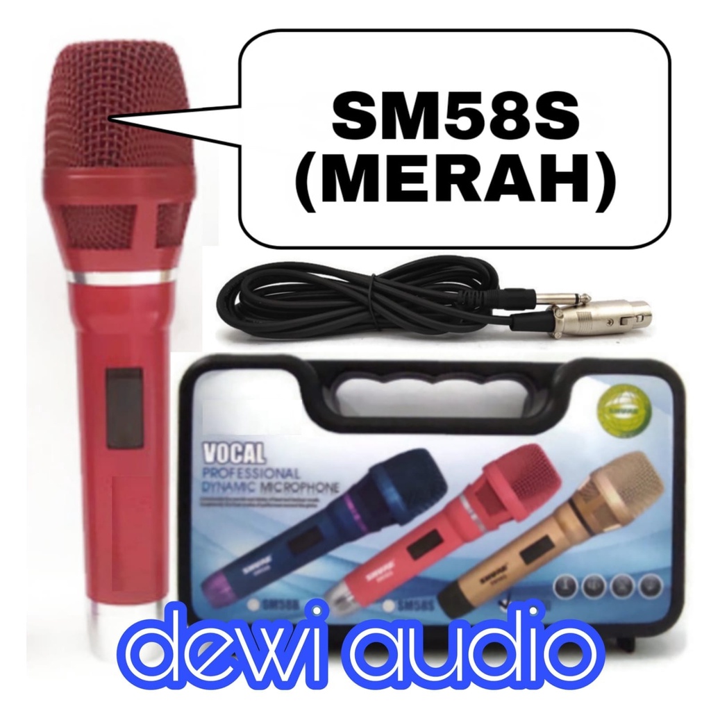 MIC KABEL SM58 B MERAH KOPER , MICROPHONE SM58 B MERAH KOPER . MIC KABEL SM58 B MERAH KOPER