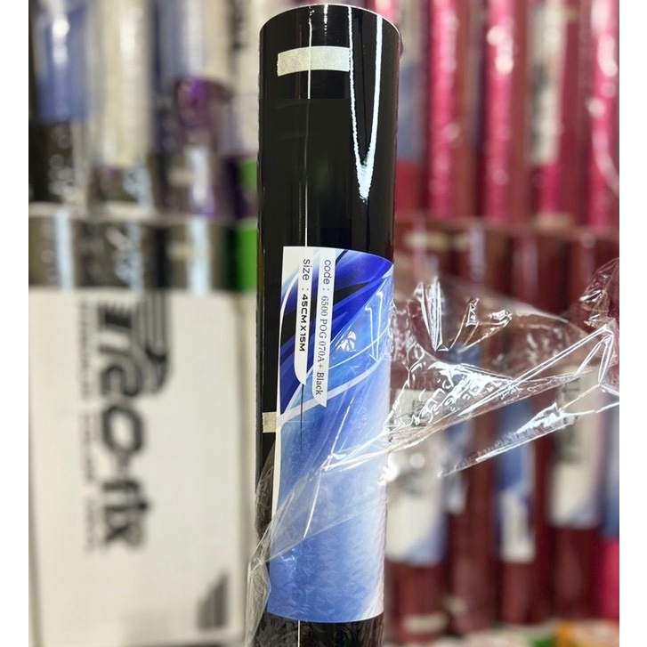 Stiker Skotlet Hitam Glossy 1 Roll Mengkilap Hitam Kilap Hitam Gloss Profix Lebar 45 Cm Panjang 15 M