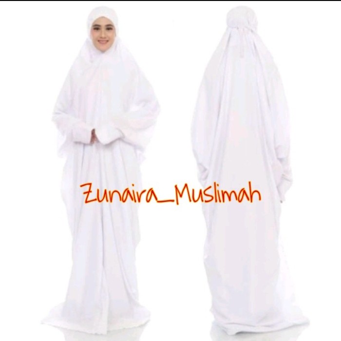 MUKENA TERUSAN KATUN | MARYAM MUKENA DEWASA PUTIH