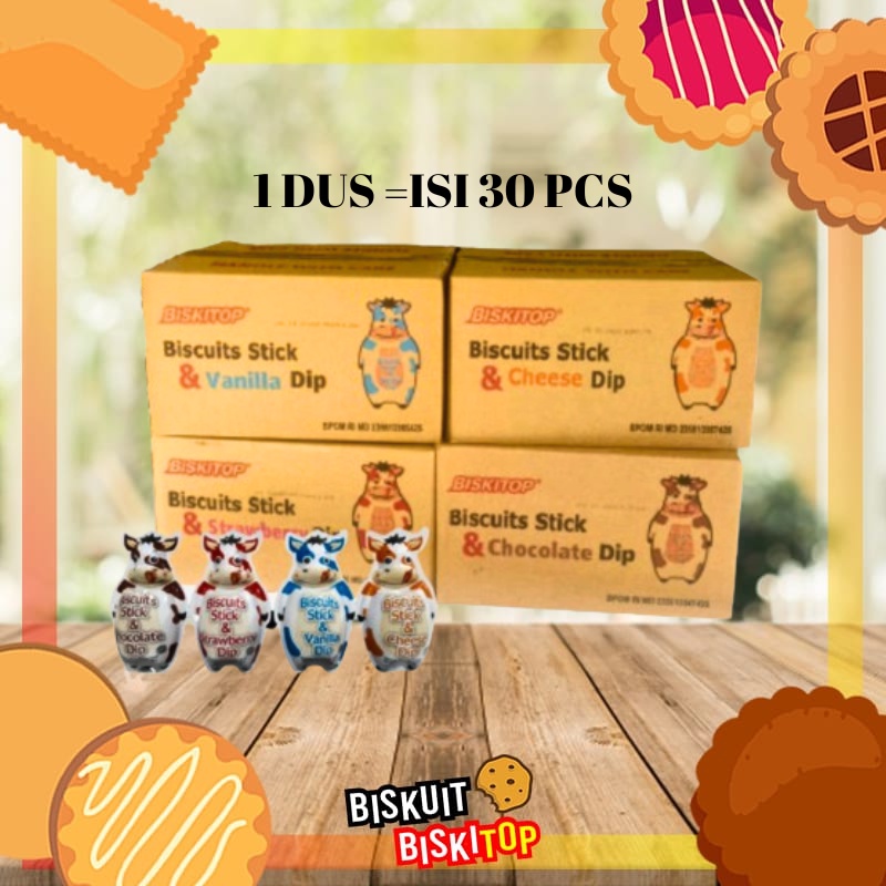 

B.BISKITOP - (1 DUS) DIP SAPI 1.1 KG Biskuit Kue Kering Cemilan Anak Biscuit Biskitop Rasa Manis