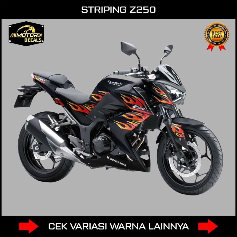 Striping List Api Ninja Z250 / Sticker Api Kawasaki Ninja Z 250 / Decal Motor Ninja Z250 / Stiker Sk