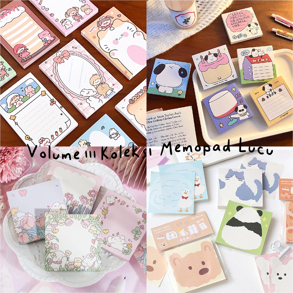 

[Nokai Space] V3. Koleksi Memopad Ins Korea Aesthetic Tebal Lucu / Memopad Estetik Korea / Freebies Photocard PC Memopad