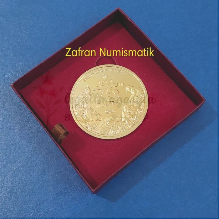 Medali PERURI KOIN SERI SATWA PERINGATAN 75 TAHUN INDONESIA MERDEKA