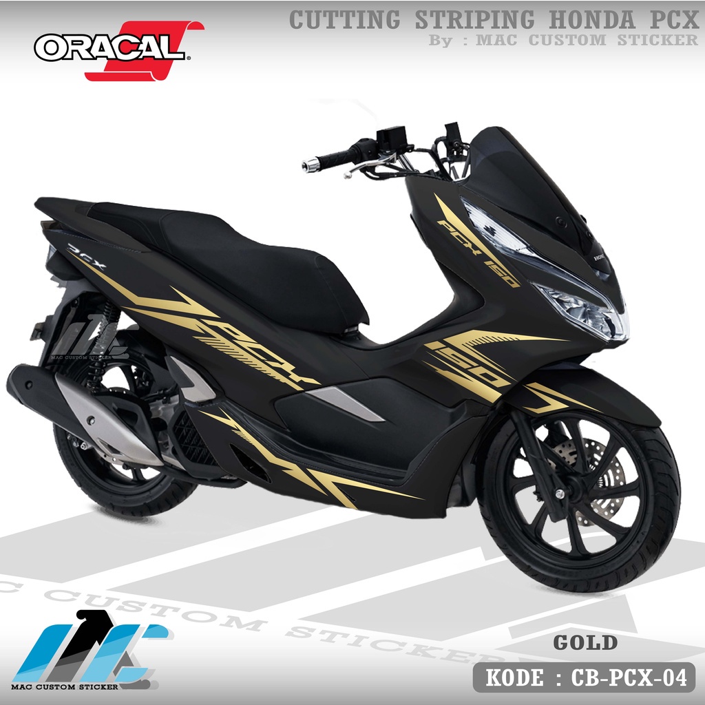 STRIPING PCX 150 CUTTING STIKER - STIKER PCX 150 HITAM - KODE BARANG : CB-PCX-12